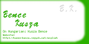 bence kusza business card